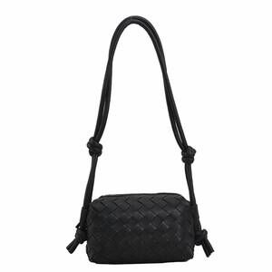NEW ACCESSORY CONCIERGE braided shoulder bag in black